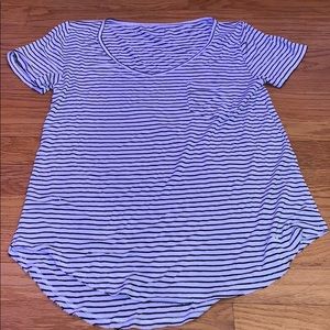 Hollister striped V-neck